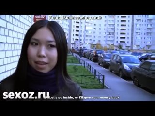 kazakh girl fucked in the mouth in the entrance